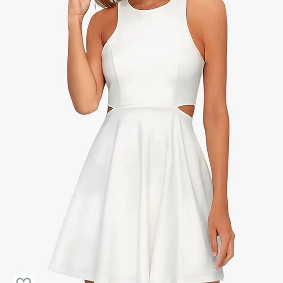 Belongssci sleeveless Racerback Flared swing A-Line waist dress - Picture 2 of 2